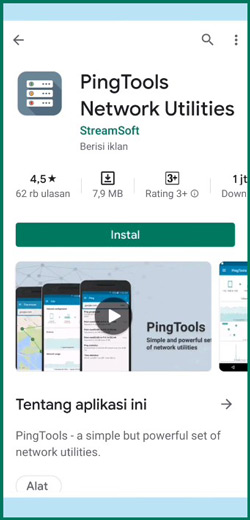 1 Download dan Instal Aplikasi PingTools